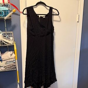 Chic Asymmetrical Black Dress